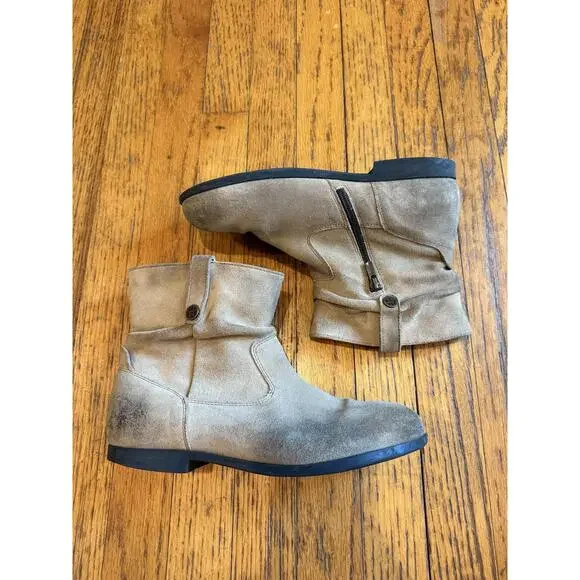 Birkenstock Boots Womens Size 9 40 Suede Ankle Booties Made in Portugal Zip - Picture 1 of 10